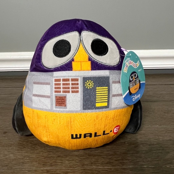 Squishmallows Disney Wall-E Plush Stuffed Animal Toy Purple Yellow 8‎ Inch - Picture 1 of 4